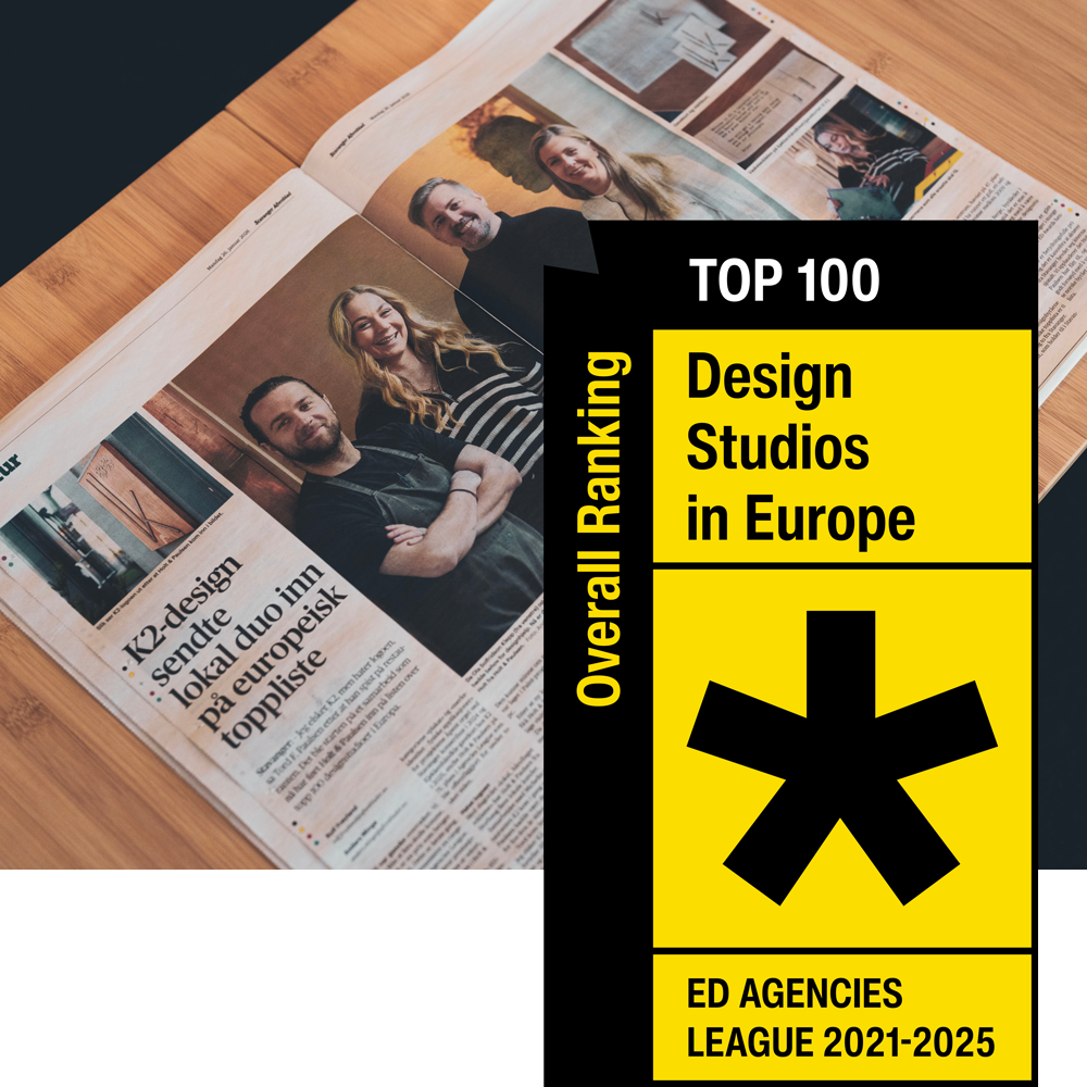 Holt & Paulsen Topp 100 designbyrå i Europa Ed agencies leage 2021-2025